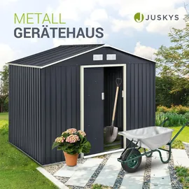 Juskys Geräteschuppen XL 2,77 x 1,91 m anthrazit