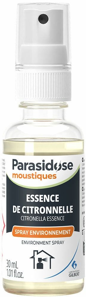 Parasidose Moustiques Spray Environnement Essence de citronnelle 30 ml liquide