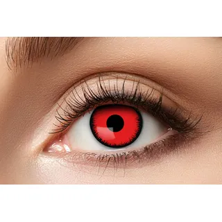 Zoelibat Eyecatcher 84080441-953 - Farbige Kontaktlinsen, 1 Paar, für 12 Monate, Rot, Karneval, Fasching, Halloween