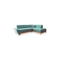 Miuform Ecksofa mit Schlaffunktion Dazzling Daisy ¦ türkis/petrol ¦