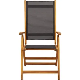 vidaXL Gartenstuhl 57,5 x 72 x 109 cm schwarz 2 St.