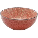 CreaTable 4er-Set CreaTable Müslischale Mediterran 440 ml Steinzeug Rot