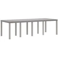 VidaXL Gartentisch Hellgrau 250x100x73 cm Poly Rattan