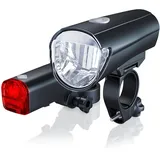 Aplic LED Fahrradlampen Set mit Front & Rücklicht StVZO zugelassen / Energiesparend / 30 Lux