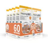 Hearing360 Hörgerätebatterien PR48 Größe 13, Quecksilberfreie Batterien extra langlebig und zuverlässig (10 Blistercard orange, 60 Batterien)