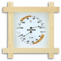 TFA Saunathermometer 40.1008 analog, Holz, mit Hygrometer, 220 x 220 mm
