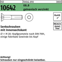 Industrial Quality Supplies DIN 7991/ISO 10642 Senkschraube 8.8 Stahl