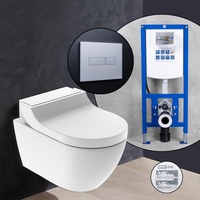 Geberit AquaClean Tuma Classic Komplett-SET Dusch-WC mit neeos Vorwandelement,, 146090111+16603CM#SET,