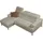 Egoitaliano Eckcouch Polyester mit Recamiere 3-Sitzer Grau