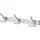 Hermeta Huthakenleiste 0822-0823 3 Hak.A.96mm LM silberf.elox.H.102mm HERMETA
