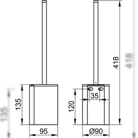 Keuco Plan WC-Bürstengarnitur 14972010200