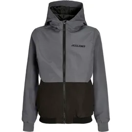 Jack & Jones Junior Jjerush Outdoorjacke Schwarz/Grau/Weiß 140
