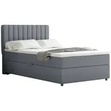 panda möbel gmbh Boxspringbett 120x200 Everest, mit Bettkasten und Topper, Einzelbett, - PANDA MÖBEL - grau