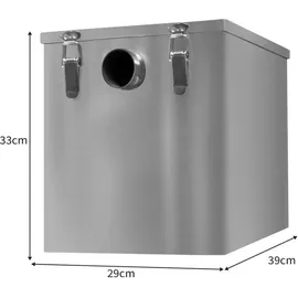 MONSTER SHOP Gastro Fettabscheider Ölabscheider 35L Edelstahl Fettseparator Filter Abwasser