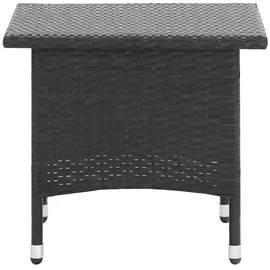 vidaXL Gartentisch Beistelltisch 50 x 50 x 47 cm Schwarz