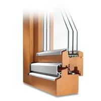 Holzfenster Kiefer hell, Classic 68mm, 510 x 510 mm, festverglasung, individuell konfigurierbar