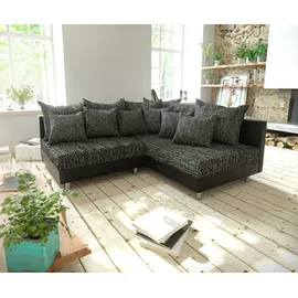 DeLife Ecksofa Clovis Schwarz Ottomane Rechts Modulsofa erweiterbar, Design Ecksofas, Couch Loft, Modulsofa, modular