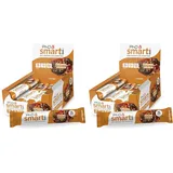 PhD Nutrition Smart Bar Protein Riegel Karamell-Crunch 12 x 64g - High Protein Snack mit 20g Eiweiß und wenig Zucker, Makrofreundlicher Eiweißriegel (Packung mit 2)