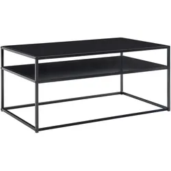 Couchtisch FineBuy Sofatisch 100x60x45 cm Metall Wohnzimmertisch Tisch Stauraum