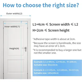 luxuskollektion Fliegengitter Tür Magnet 90 x 200 cm Schwarz