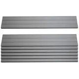 Mendler 7er Set Latten für WPC-Sichtschutz Sarthe, Bretter Windschutz, ca. 1qm, FSC®-zertifiziert ~ 90cm, grau