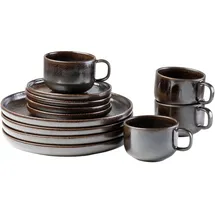 gipfelstück Kaffeeservice Glockenklang 12-tlg. braun