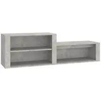 VidaXL Schuhschrank Betongrau 150x35x45 cm Holzwerkstoff