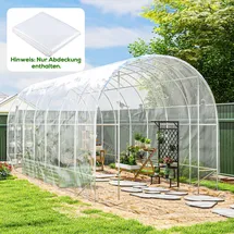 Outsunny Gewächshausfolie wasserdicht Kunststoff Transparent