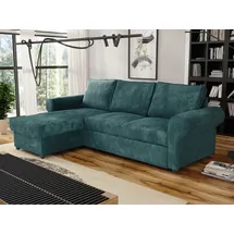 Mirjan24 Eckcouch Cord 4-Sitzer Grün