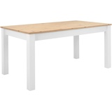 Finori Bergen 160-215x90x75 cm weiß Eiche Ausziehtisch Küchentisch