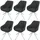 Mendler Esszimmerstuhl HWC-K27 Stoff dunkelgrau 6er Set