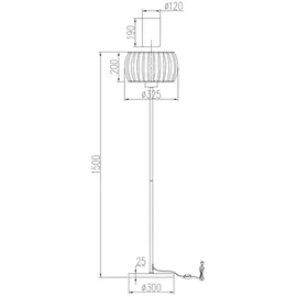 GLOBO Stehleuchte 150 cm transparent