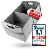 PROTEX Kofferraum Organizer [Testsieger 2024] 44L Auto Kofferraumtasche | Organizer Auto | Faltbare, stabile und wasserdichte Kofferraumtasche (grau)