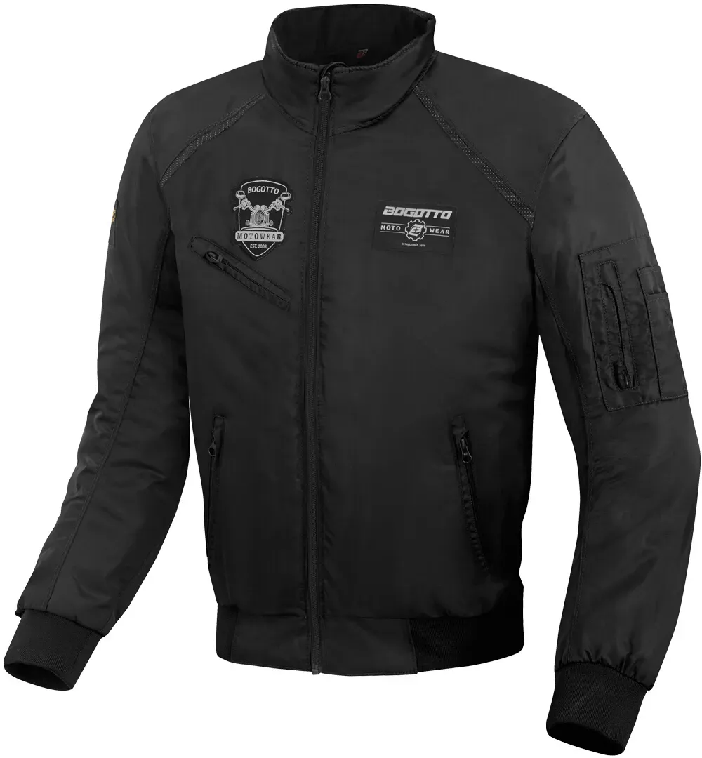 Bogotto Boston Motorrad Textiljacke, schwarz, Größe XS für Männer
