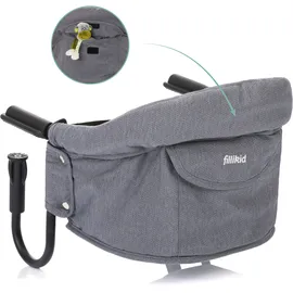 fillikid Tischsitz Comfort mit gepolsterter Sitzfläche inkl. Tasche - Grau