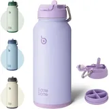 luxuskollektion Edelstahl Trinkflasche schwarz 1 l