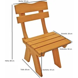 DEGAMO Freital Gartenstuhl 50 x 60 x 60 cm hellbraun