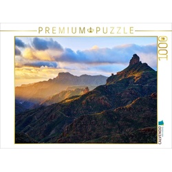 CALVENDO Puzzle CALVENDO Puzzle Berglandschaft im Sonnenuntergang (Gran Canaria) 1000 Teile Lege-Größe 64 x 48 cm Foto-Puzzle Bild von Sandra Schänzer, 1000 Puzzleteile