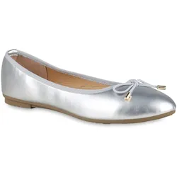 Damen Klassische Ballerinas in Silber