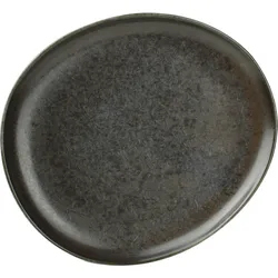 Ceres Teller flach, Länge: 210 mm, Breite: 185 mm, schwarz reaktiv