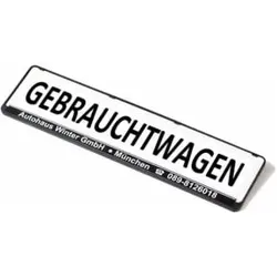 Eichner Werbeschild für Kennzeichenverstärker Gebrauchtwagen