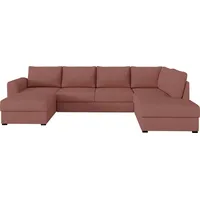 MIRJAN24 Ecksofa Wilma, Eckcouch vom Hersteller, U-Form Schlafsofa, Stilvoll Polsterecke, Wohnzimmer Sofagarnitur (Farbe: Uttario Velvet 2955, Seit... - Rosa