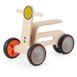 Mamatoyz Holz Rutschauto & Lauflernwagen Ambulanz | Natur | 47x25x34 cm - Braun