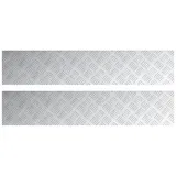 vidaXL Aluminium-Riffelbleche 2 Stk. Rutschfest 100x20 cm