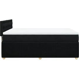 vidaXL Boxspringbett 140 x 200 cm Schwarz
