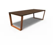 Adezz Gartentisch 230 x 100 x 76 cm Holz/Bambus
