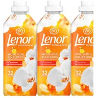 3x800ml Lenor Weichspüler Wohlfühl Kollektion Orchidee & Vanille 96WL