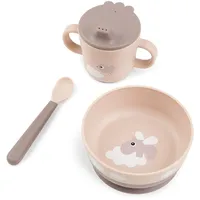 Done by Deer 3-tlg. Geschirr-Set Foodie Happy clouds Rosa