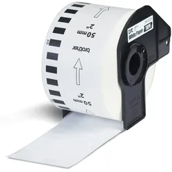 Brother Endlosetiketten 50mm x 30,48m weiß Packung mit 3 Stück