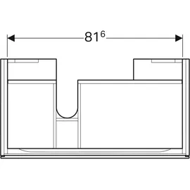 Geberit Xeno2 88x22x46,2cm, m La., m Abl, m/greige